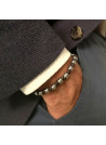 Bracelet Homme acier et cuir marron "EDDY"