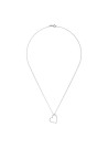 Pendentif Or Blanc et Diamant 0,15cts "Coeur Oriental" + chaîne argent offerte