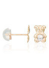 Boucles d'oreilles enfant "Ourson doré" Or Jaune 375/1000