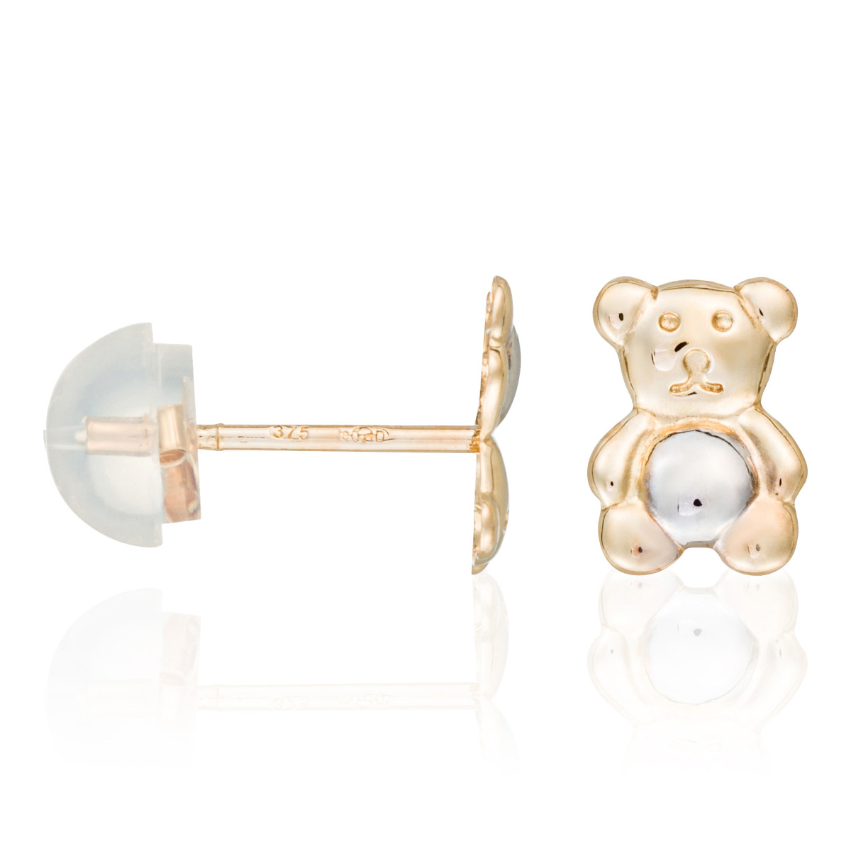 Boucles d'oreilles enfant "Ourson doré" Or Jaune 375/1000 Boucles d'oreilles enfant "Ourson Doré" Or Jaune