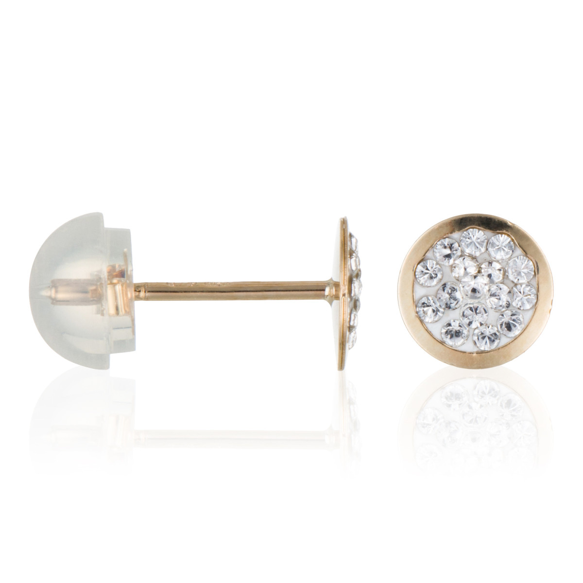 Boucles d'oreilles enfant Or Jaune 375/1000 Boucles d'oreilles enfant "Rond Brillant" Or Jaune