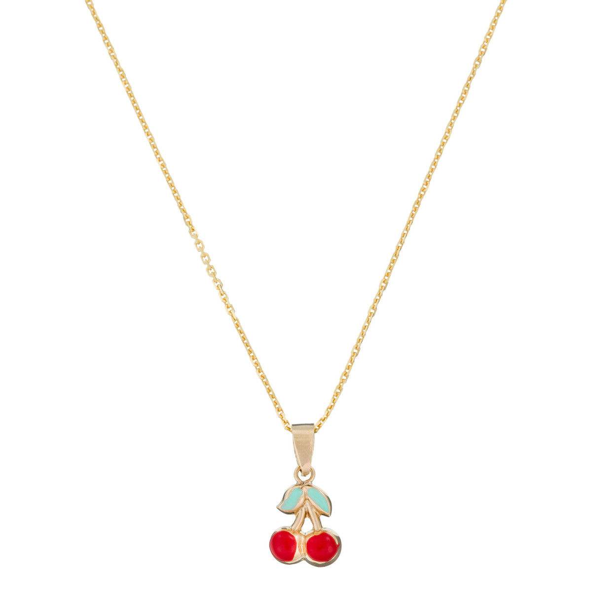 Pendentif Enfant "Cerisette" Or Jaune 375/1000 Pendentif enfant "Cerisette" Or Jaune + chaîne en vermeil offerte