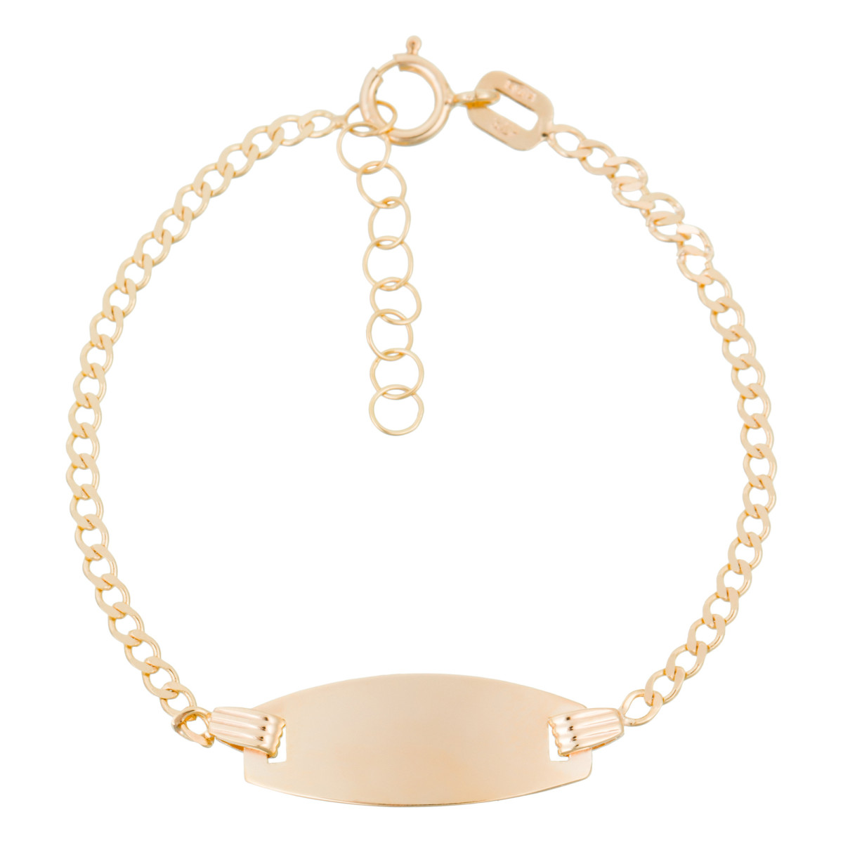 Bracelet gourmette enfant "Ovale" Or Jaune 375/1000 Bracelet gourmette or jaune enfant "OVALE"