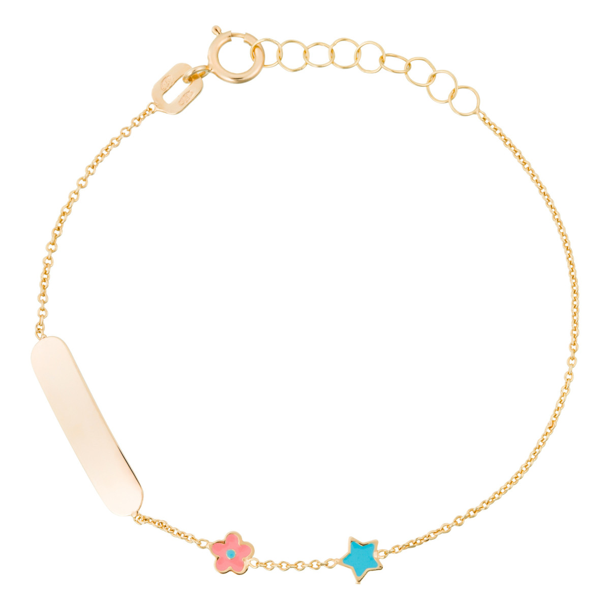 Bracelet gourmette enfant "Petites étoiles" Or Jaune 375/1000 Bracelet gourmette or jaune enfant "PETITES ÉTOILES"
