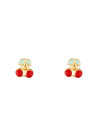 Boucles d'oreilles or jaune enfant "CERISETTE"