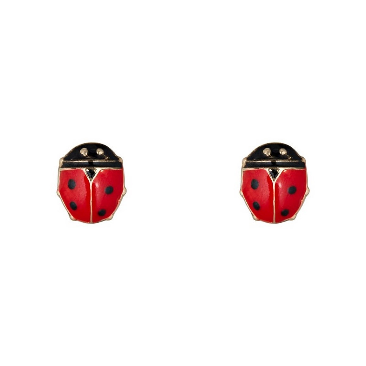 Boucles d'oreilles enfant "Happy Coccinelle" Or Jaune