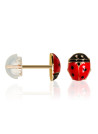 Boucles d'oreilles or jaune enfant "HAPPY COCCINELLE"