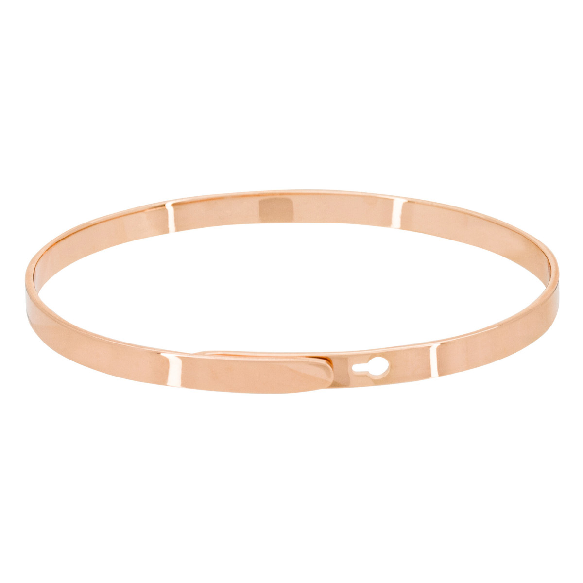 "QUE LA FORCE SOIT AVEC TOI" bracelet jonc rosé à message