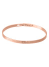 "FRIENDSHIP NEVER ENDS" bracelet jonc rosé à message