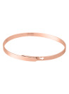 "FRIENDSHIP NEVER ENDS" bracelet jonc rosé à message