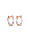 Boucles d'oreilles Or Rose et Diamants 0,08 carats "Perfect créoles"
