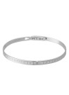 "PARFAITEMENT IMPARFAITE" Jonc argenté bracelet à message