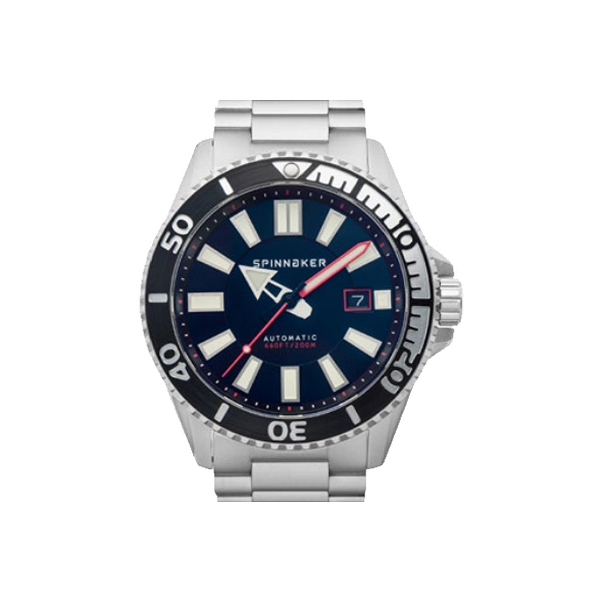 Montre Homme Spinnaker AMALFI Automatique Cadran noir Bracelet acier Montre Homme Spinnaker AMALFI en acier argenté et cadran noir