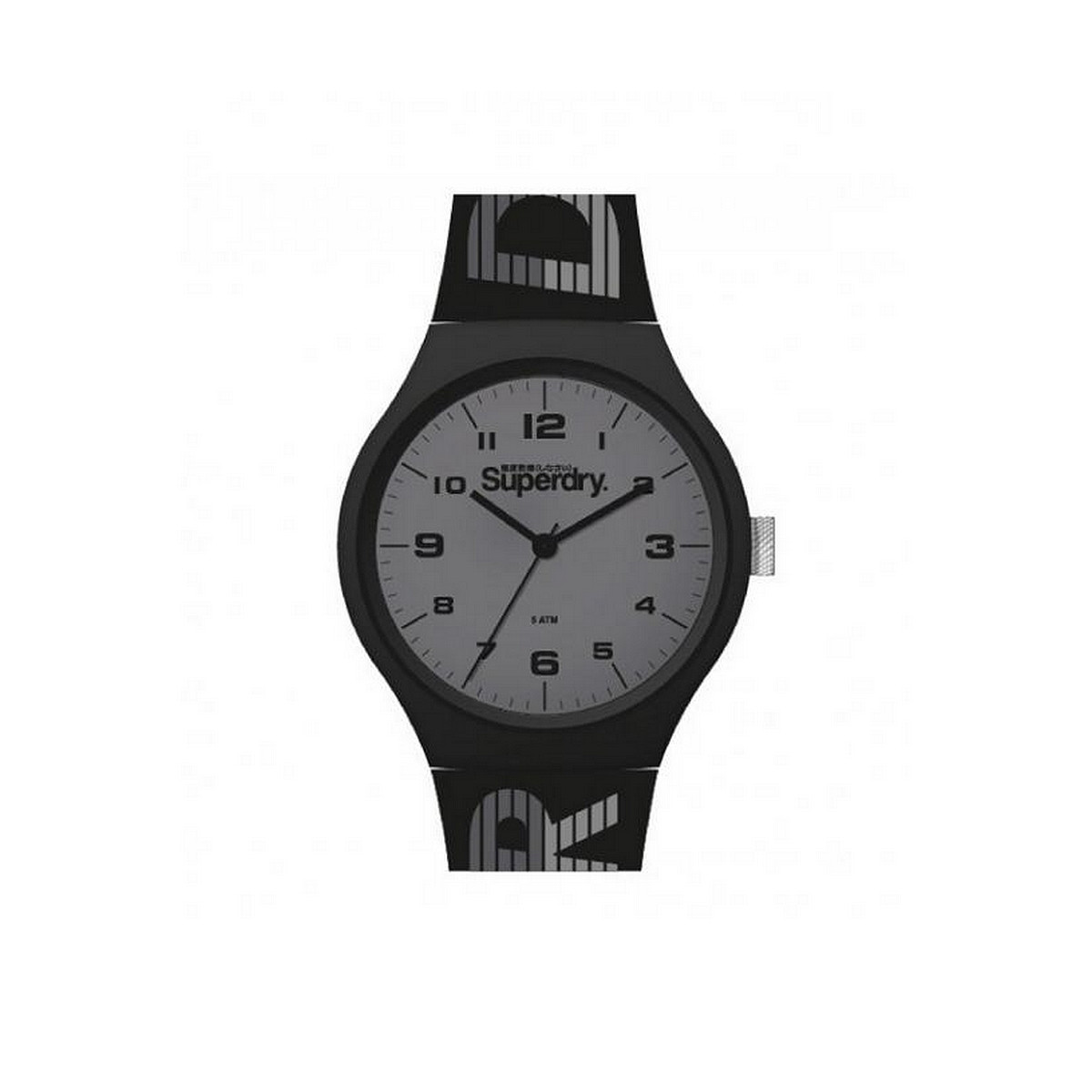 Montre Homme Superdry URBAN XL RACING Analogique Cadran gris Bracelet silicone noir Montre Homme Superdry URBAN XL RACING Analogique Cadran gris Bracelet silicone noir
