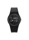 Montre Unisexe Superdry URBAN GEO SPORT Analogique Cadran noir et gris Bracelet silicone noir et gris