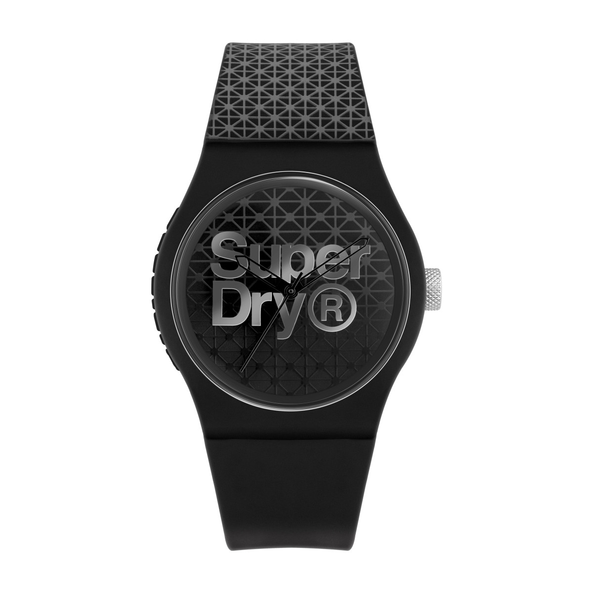 Montre mixte Superdry URBAN GEO SPORT Analogique Cadran noir et gris Bracelet silicone noir et gris