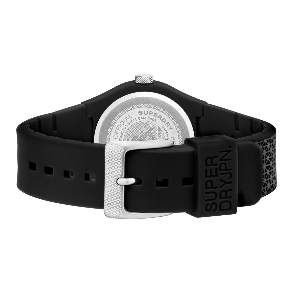 Montre mixte Superdry URBAN GEO SPORT Analogique Cadran noir et gris Bracelet silicone noir et gris