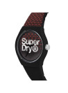 Montre Unisexe Superdry URBAN GEO SPORT Analogique Cadran noir et rouge Bracelet silicone noir et rouge