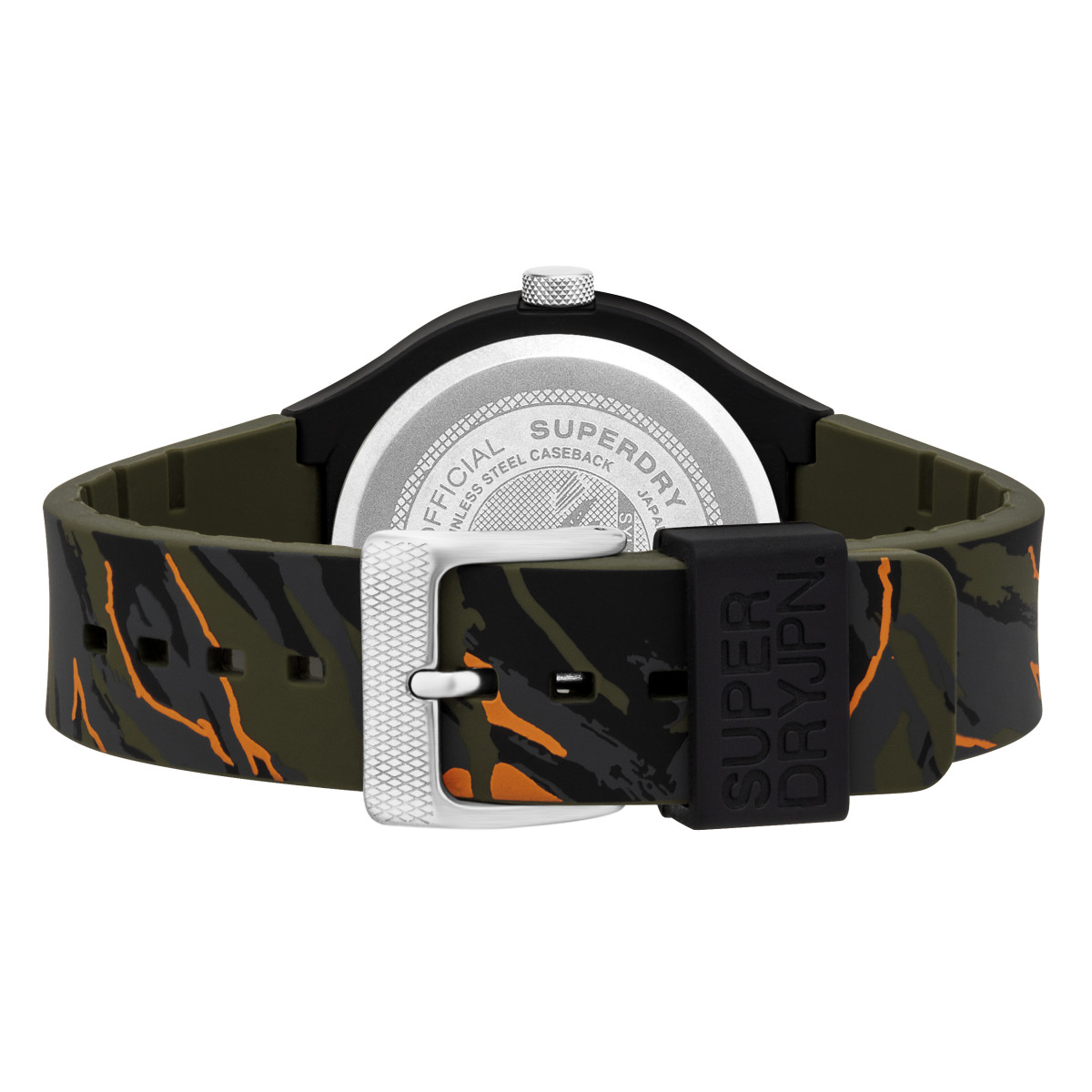 Montre Homme Superdry URBAN XL CAMO POP Analogique Cadran gris Bracelet silicone motifs gris