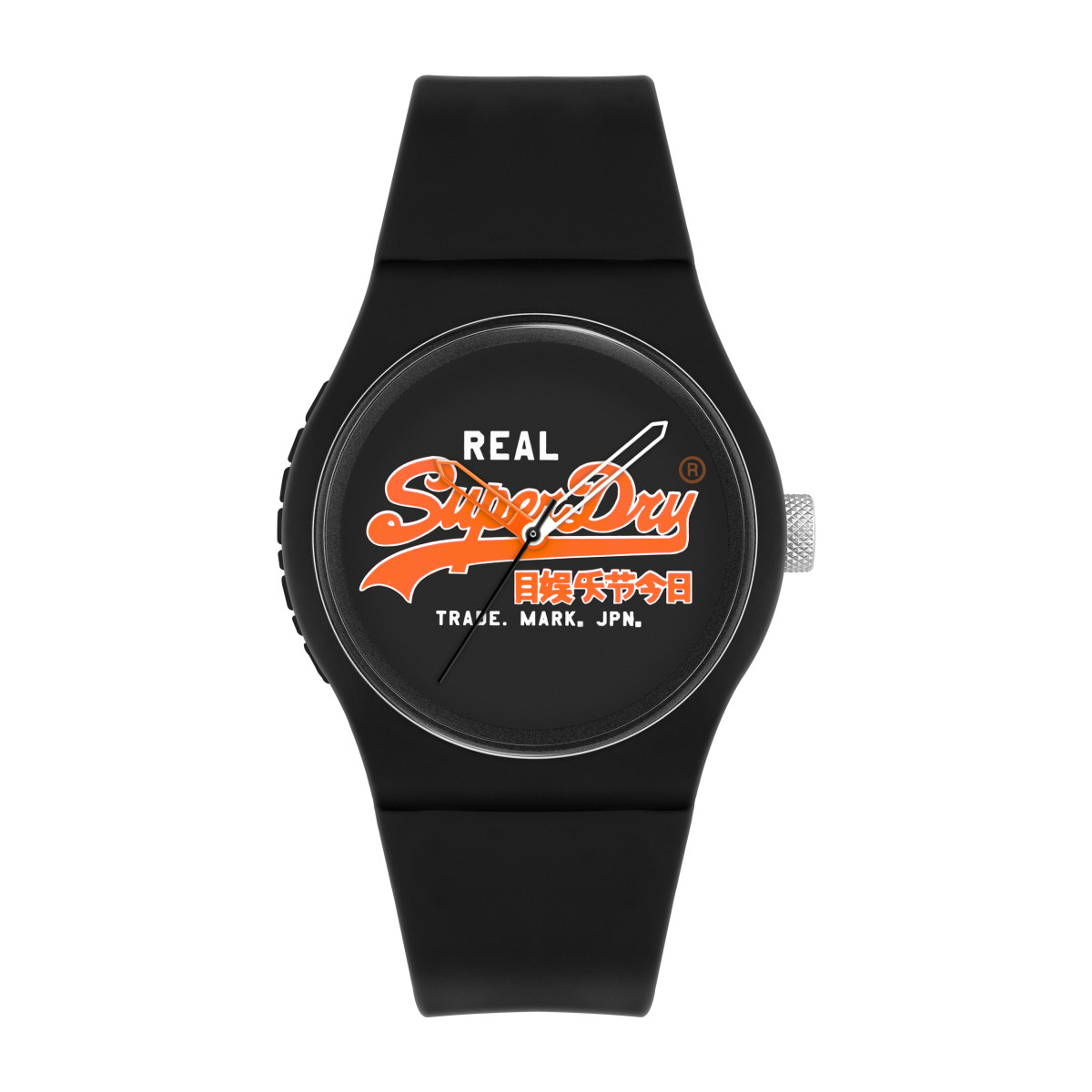 Montre mixte Superdry URBAN ORIGINAL Analogique Cadran noir Bracelet silicone noir