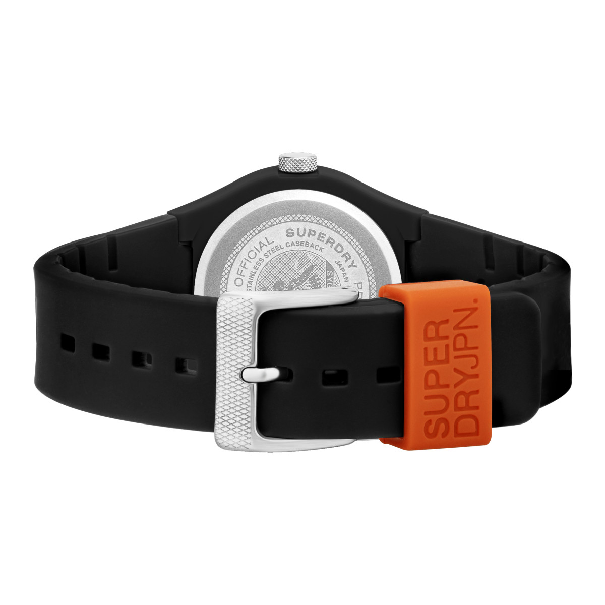 Montre mixte Superdry URBAN ORIGINAL Analogique Cadran noir Bracelet silicone noir