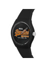 Montre Unisexe Superdry URBAN ORIGINAL Analogique Cadran noir Bracelet silicone noir