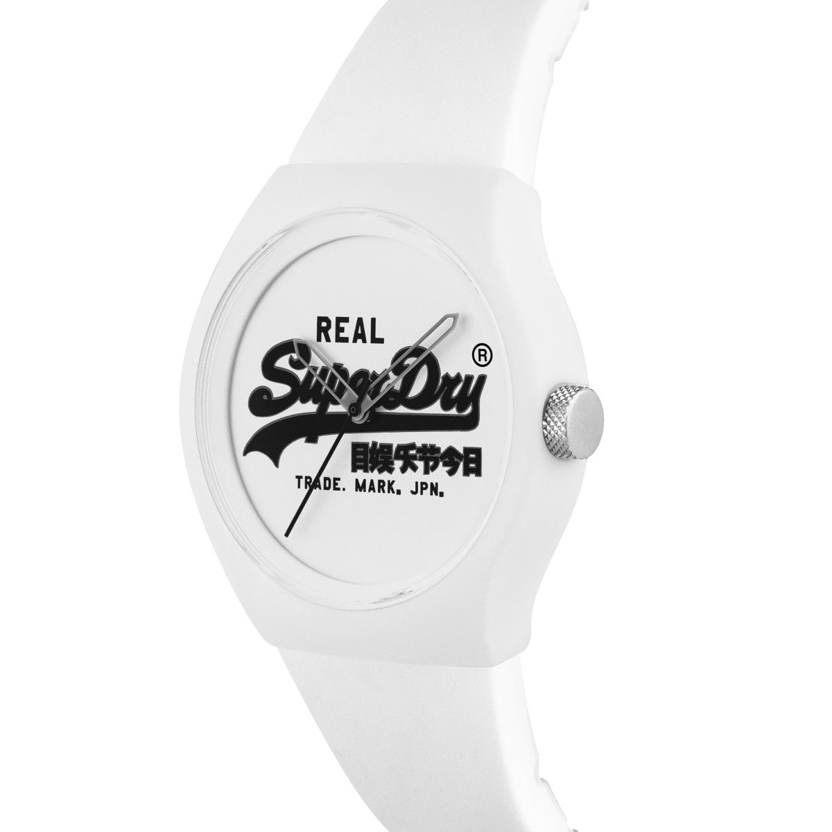 Montre Unisexe Superdry URBAN ORIGINAL Analogique Cadran blanc Bracelet silicone blanc Montre mixte Superdry URBAN ORIGINAL en silicone blanc