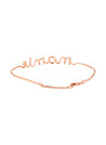 "MAMIE" bracelet jonc en fil lettering rosé à message