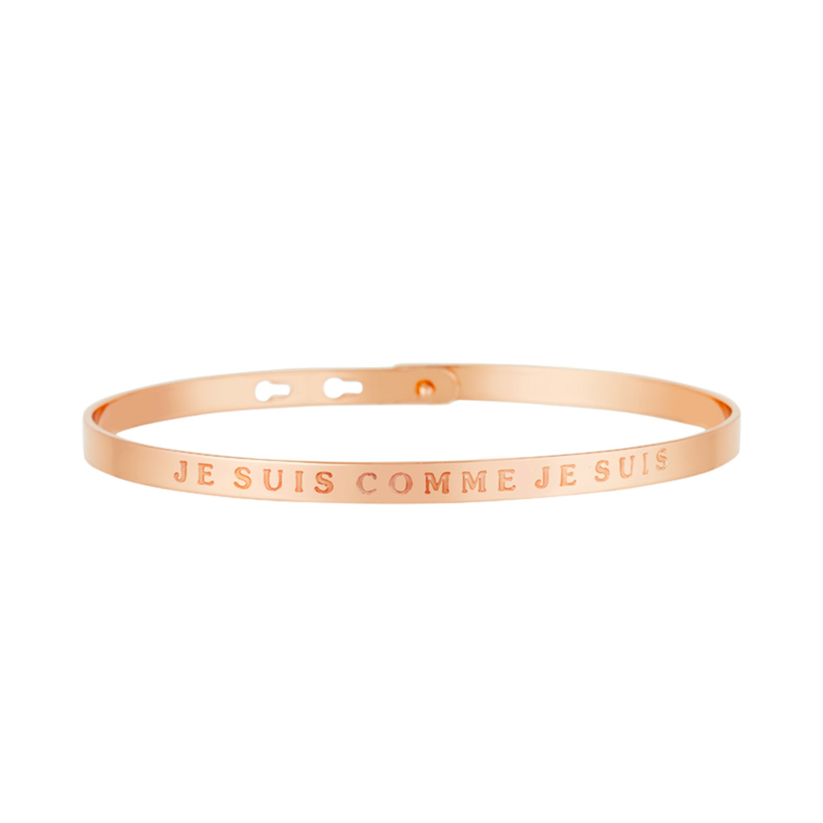"JE SUIS COMME JE SUIS" bracelet jonc rosé à message Bracelet à message "Je suis Comme Je suis" Laiton rosé