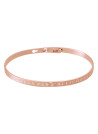 "J'PEUX PAS J'AI LICORNE" bracelet jonc rosé à message