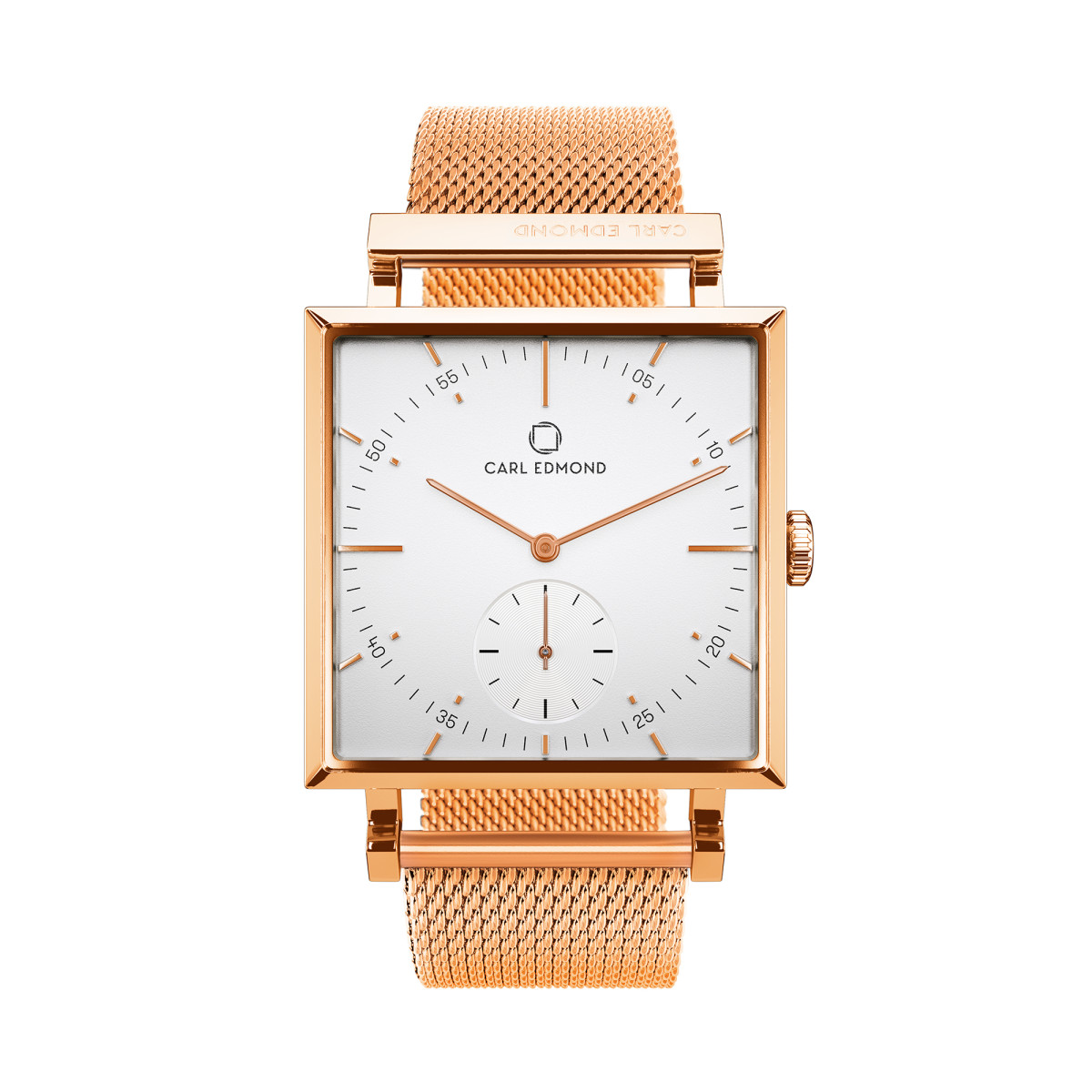 new Montre Femme Carl Edmond GRANIT Blanc Rose Gold G2911-MRG18 29 mm - Mouvement Suisse