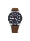 Montre Homme Victorinox FIELDFORCE Chronograph, boîtier acier inoxydable, bracelet cuir marron