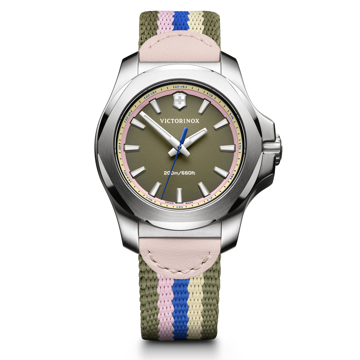 Montre Femme Victorinox I.N.O.X. V, cadran multicolore, bracelet nylon  multicolore - 37 mm | Mes-bijoux.fr