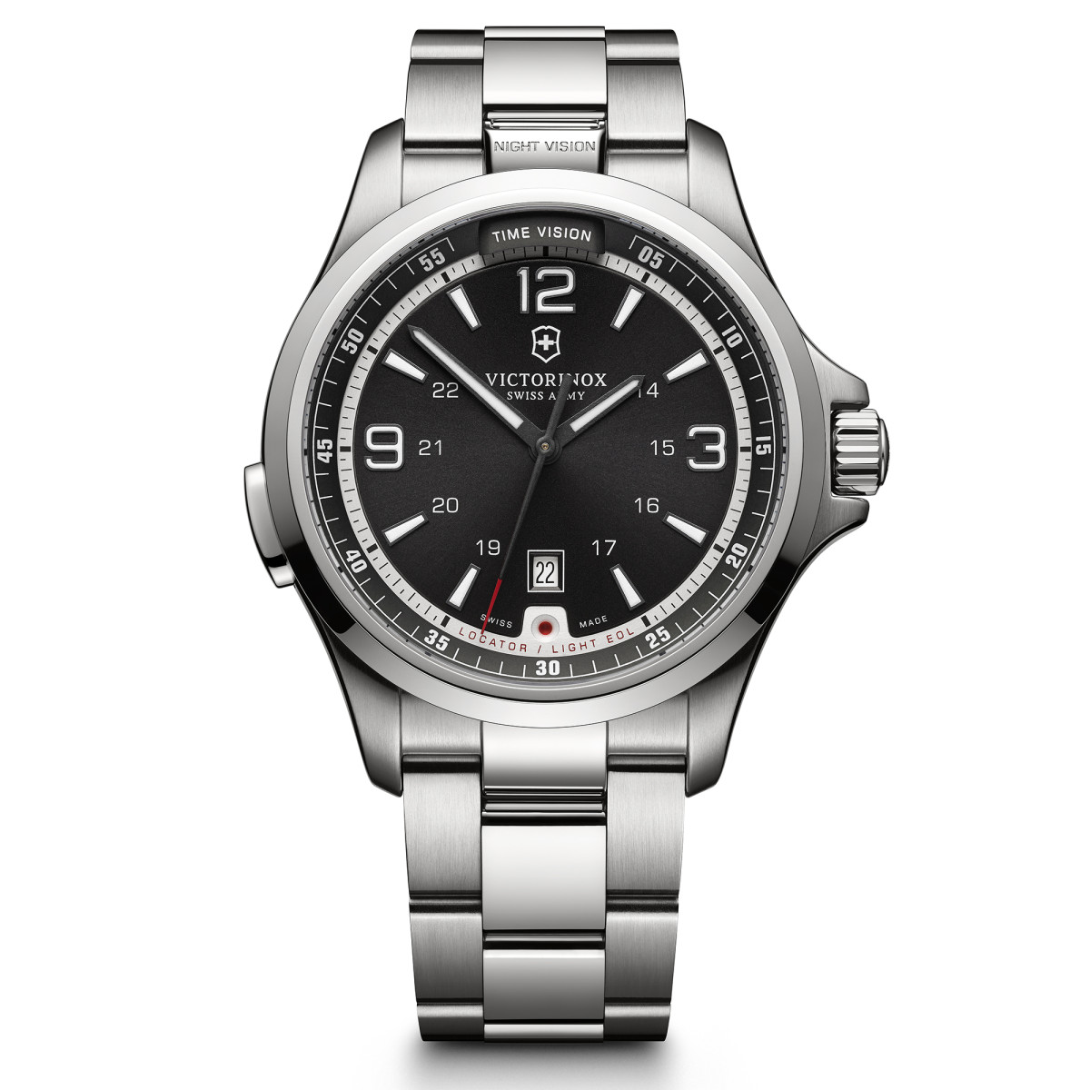 Montre Homme Victorinox NIGHT VISION en acier argenté