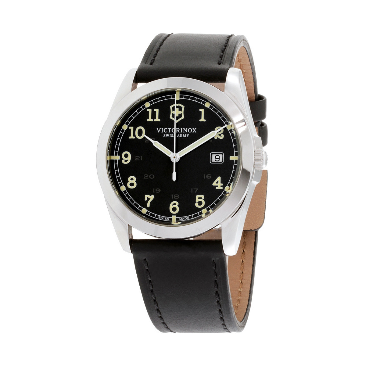 Montre Homme Victorinox INFANTRY en cuir noir