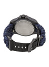Montre Homme Victorinox I.N.O.X. CARBON, boîtier acier inoxydable noir, bracelet paracorde bleu - 43 mm