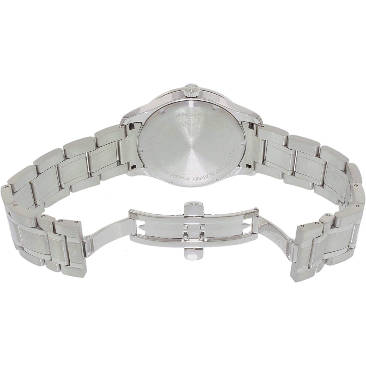 Montre Homme Victorinox ALLIANCE "Guilloché" bezel, silver dial, bracelet - 40 mm Montre Homme Victorinox ALLIANCE lunette "Guilloché", cadran argenté, bracelet acier - 40 mm