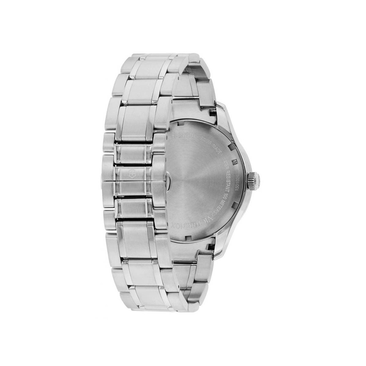 Montre Homme Victorinox ALLIANCE "Guilloché" bezel, silver dial, bracelet - 40 mm Montre Homme Victorinox ALLIANCE lunette "Guilloché", cadran argenté, bracelet acier - 40 mm