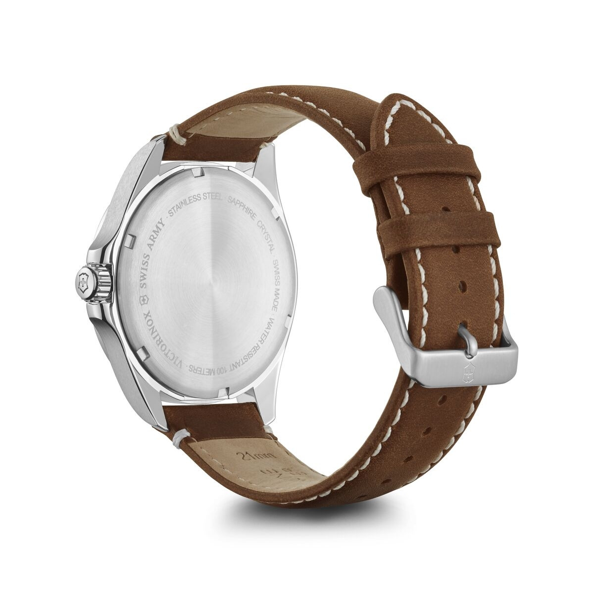 Montre Homme Victorinox FIELDFORCE, boîtier acier inoxydable, bracelet cuir marron Montre Homme Victorinox FIELDFORCE, boîtier acier inoxydable, bracelet cuir marron - 42 mm