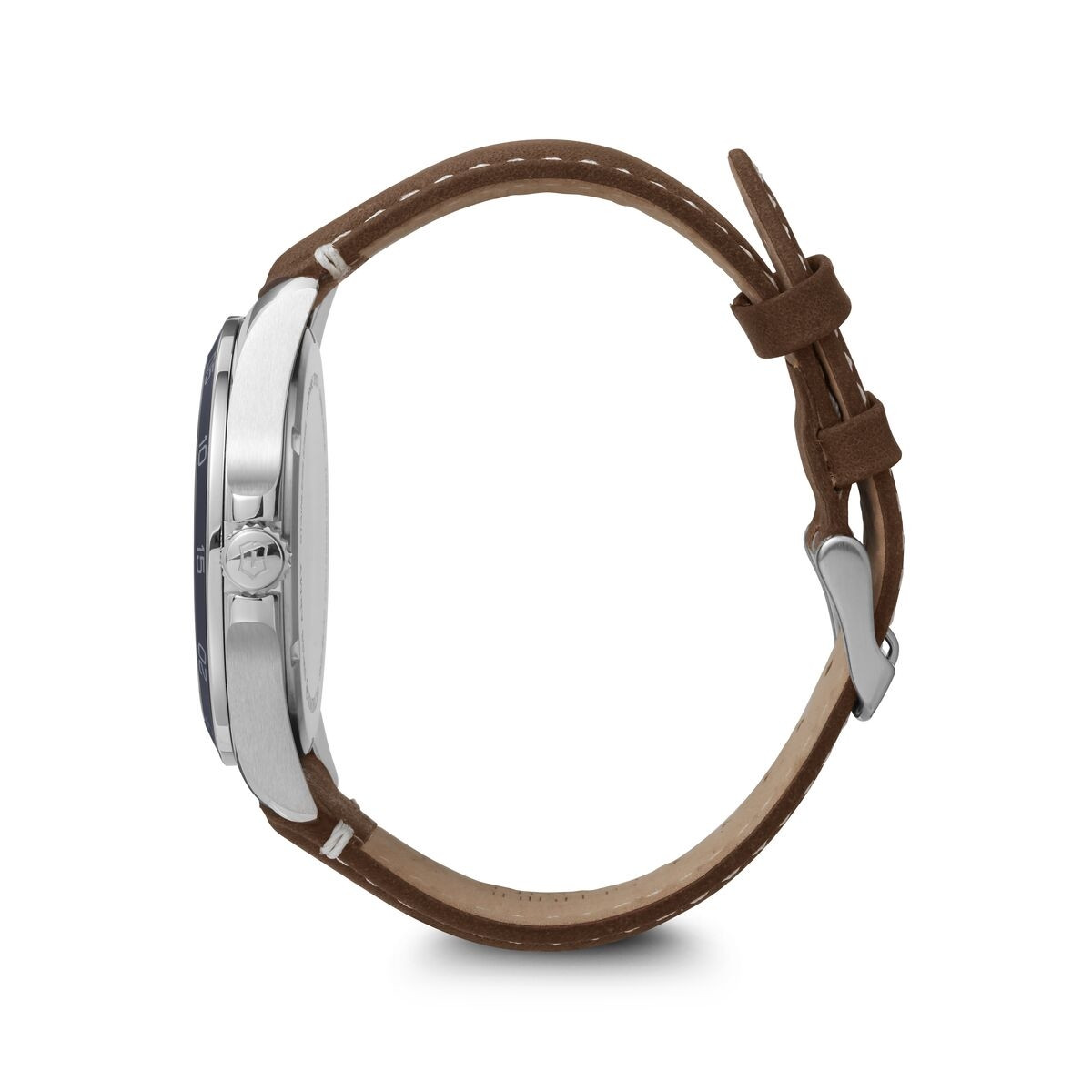 Montre Homme Victorinox FIELDFORCE, boîtier acier inoxydable, bracelet cuir marron Montre Homme Victorinox FIELDFORCE, boîtier acier inoxydable, bracelet cuir marron - 42 mm