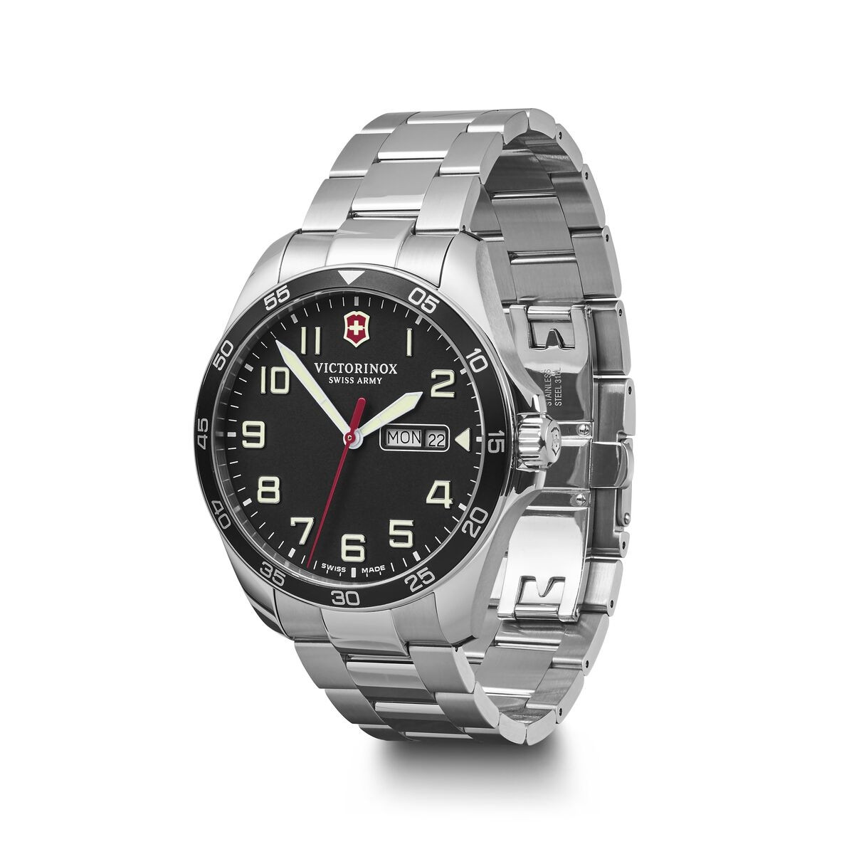 Montre Homme Victorinox FIELDFORCE, boîtier acier inoxydable, bracelet acier inoxydable - 42 mm