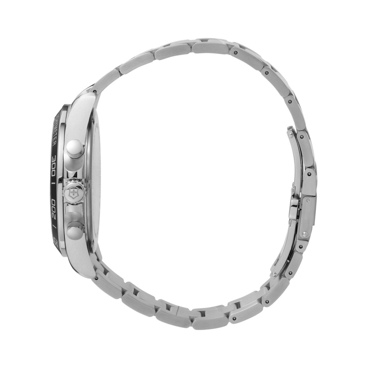 Montre Homme Victorinox FIELDFORCE Chronograph, boîtier acier inoxydable, bracelet acier inoxydable Montre Homme Victorinox FIELDFORCE Chronograph, cadran noir, bracelet acier inoxydable - 42 mm