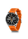 Montre Homme Victorinox FIELDFORCE sport chrono, boîtier acier inoxydable, bracelet caoutchouc orange