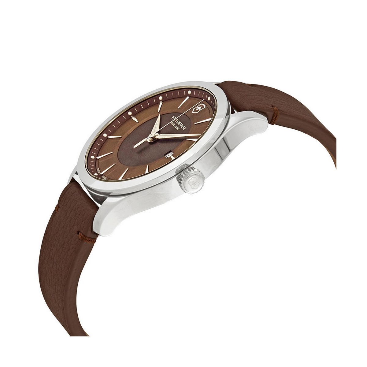 Montre Homme Victorinox ALLIANCE Large, cadran marron, bracelet cuir