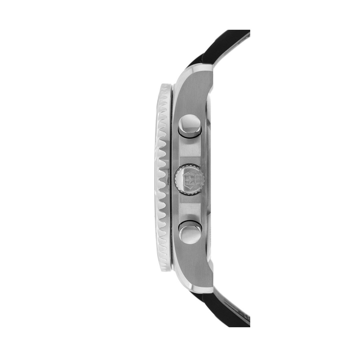 Montre Homme Victorinox MAVERICK Chronograph, lunette noire, cadran noir, bracelet caoutchouc noir - 43 mm Montre Homme Victorinox MAVERICK Chronograph, lunette noire, cadran noir, bracelet caoutchouc noir - 43 mm