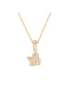 Pendentif or jaune enfant "ANGE AMOUREUX" + chaîne en vermeil offerte