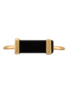 Bague laiton doré montée d'une onyx noire " Eléonore "