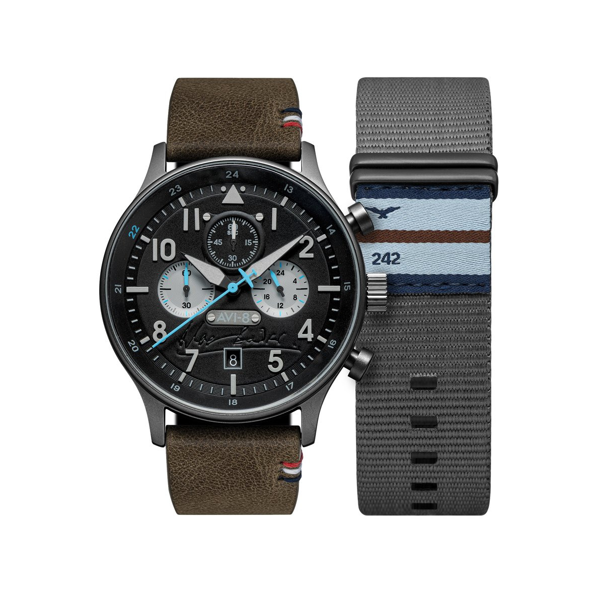 Montre Homme AVI-8 Hawker Hurricane EDITION LIMITEE Douglas Bader noir – AV-4072-03 Montre Homme AVI-8 Hawker Hurricane EDITION LIMITEE Douglas Bader noir – AV-4072-03