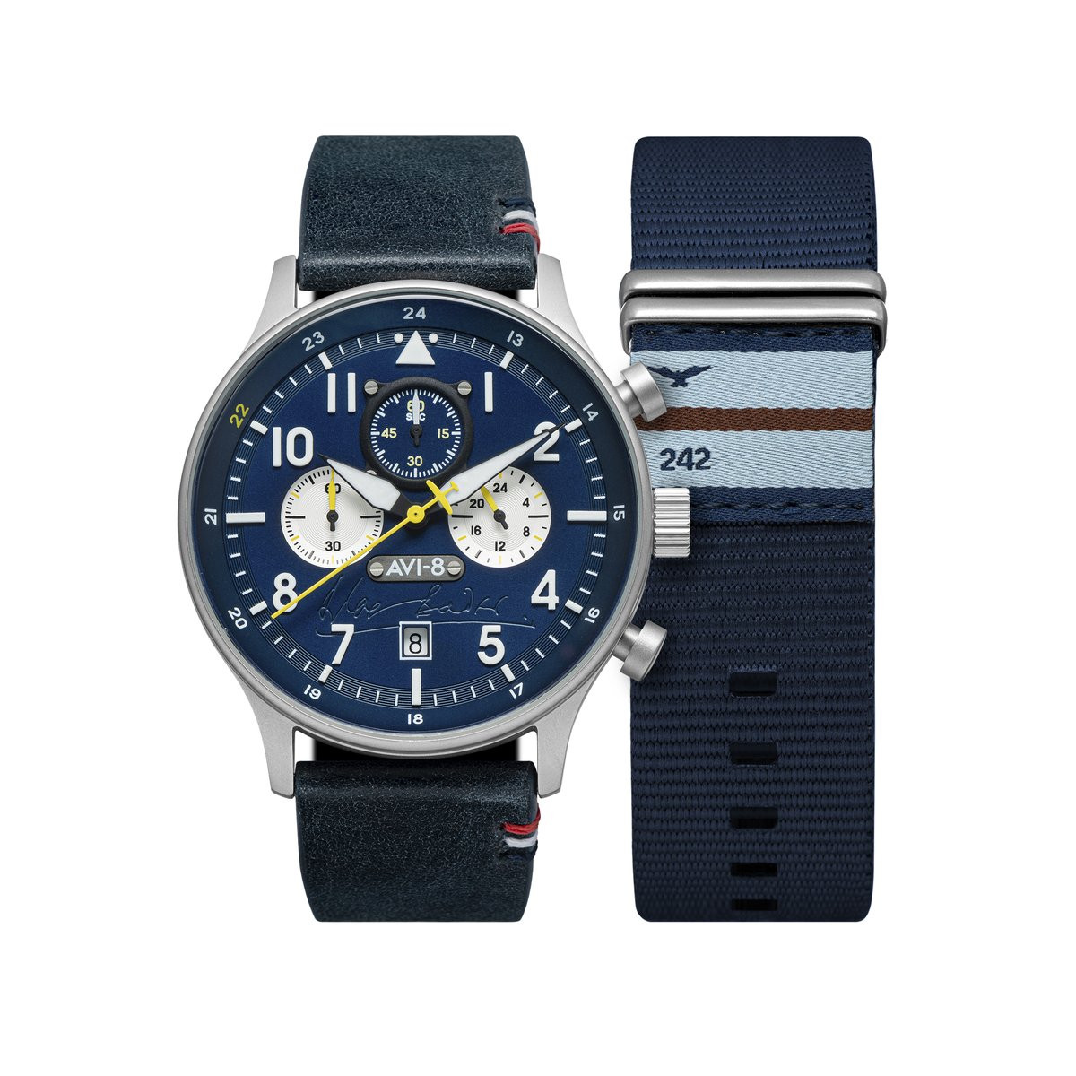 Montre Homme AVI-8 Hawker Hurricane EDITION LIMITEE Douglas Bader bleu  – AV-4072-01