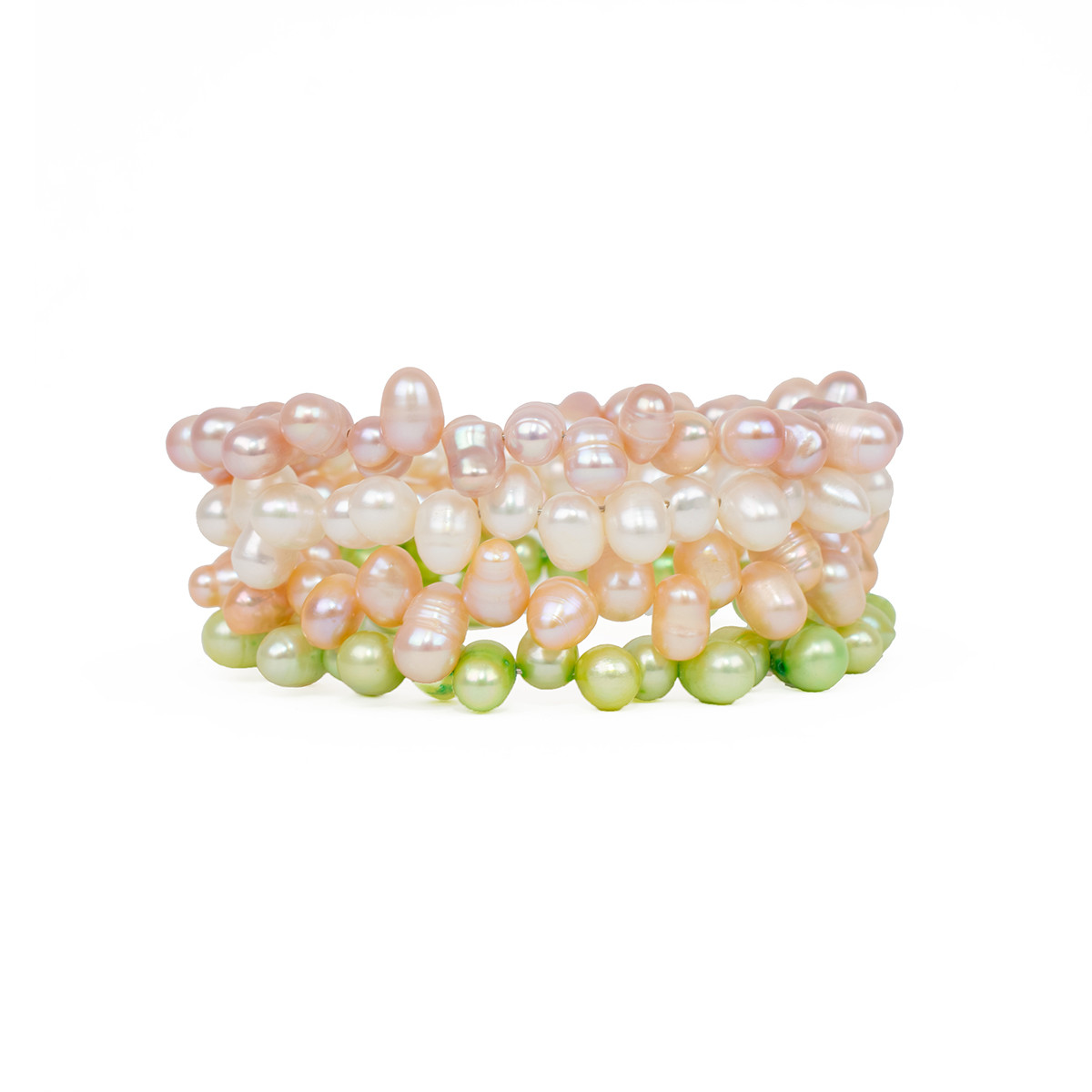 Bracelet perles de cultures multicolores "Enroulade"